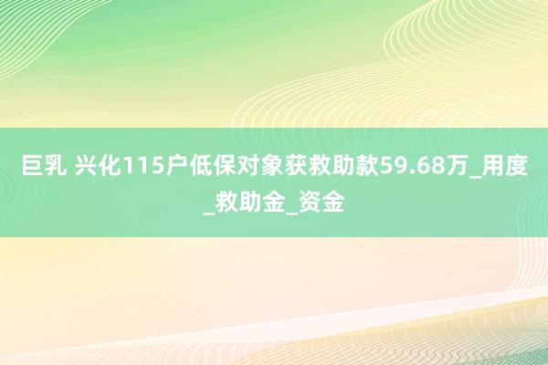 巨乳 兴化115户低保对象获救助款59.68万_用度_救助金_资金